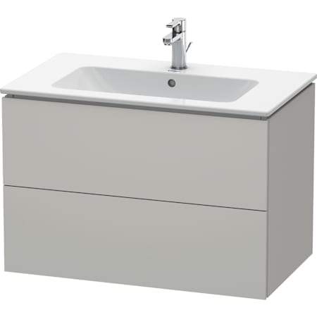 Duravit L-Cube 32" Single Wall Mounted Vanity Cabinet - Less Vanity Top Concrete Gray Matte