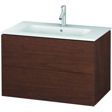 Duravit L-Cube 32" Single Wall Mounted Vanity Cabinet - Less Vanity Top American Walnut