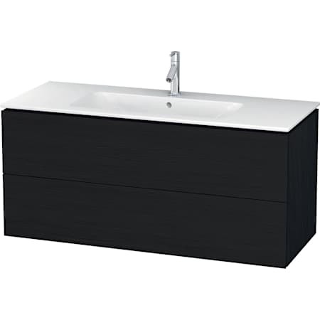 Duravit L-Cube 48" Single Wall Mounted Vanity Cabinet - Less Vanity Top Black Oak