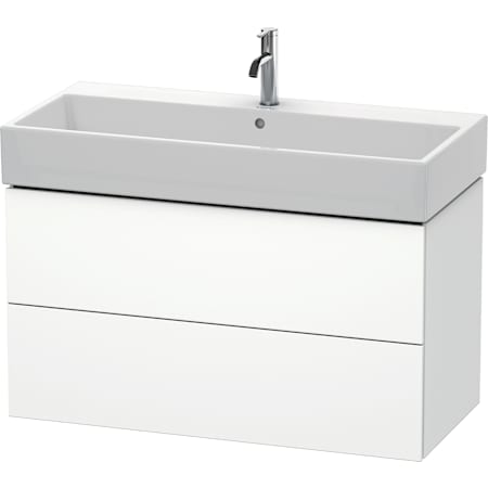 Duravit L-Cube 18" Single Wall Mounted Vanity Cabinet - Less Vanity Top White Matt