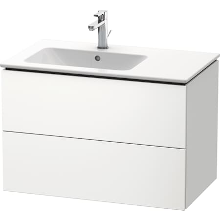 Duravit L-Cube 33" Single Wall Mounted Vanity Cabinet - Less Vanity Top Matte White