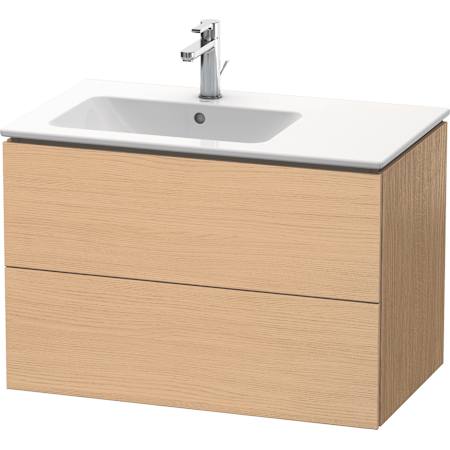 Duravit L-Cube 19" Single Wall Mounted Vanity Cabinet - Less Vanity Top Natural Oak