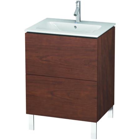 Duravit L-Cube 24" Single Wall Mounted Vanity Cabinet - Less Vanity Top American Walnut
