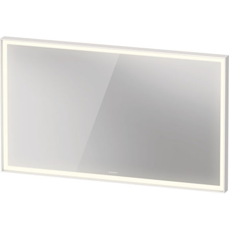 Duravit L-Cube 47-1/4"W x 27-1/2"H Rectangular Flat Framed Wall Mounted Bathroom Mirror with LED Lighting White