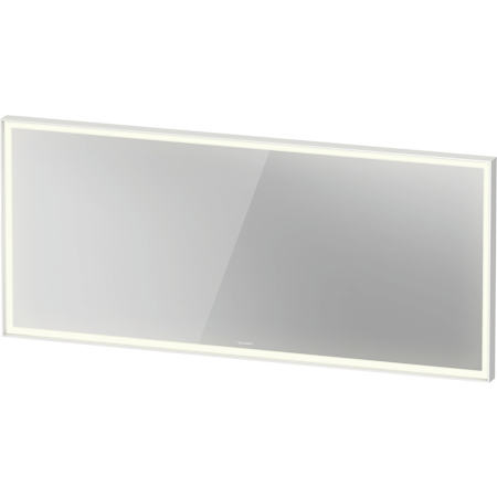 Duravit L-Cube 63"W x 27-1/2"H Rectangular Flat Framed Wall Mounted Bathroom Mirror with LED Lighting White