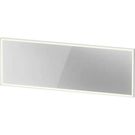 Duravit L-Cube 78-3/4"W x 27-1/2"H Rectangular Flat Framed Wall Mounted Bathroom Mirror with LED Lighting White