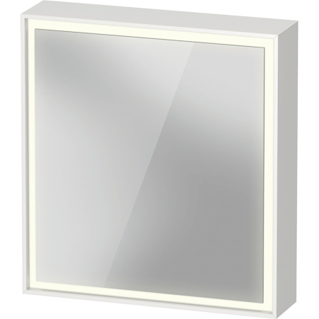 Duravit L-Cube 25-5/8" x 27-1/2" Lighted Framed Single Door Medicine Cabinet White