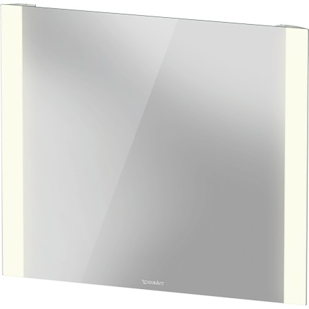 Duravit Light and Mirror 31-1/2"W x 27-1/2"H Rectangular Flat Frameless Wall Mounted Bathroom Mirror with LED Lighting White