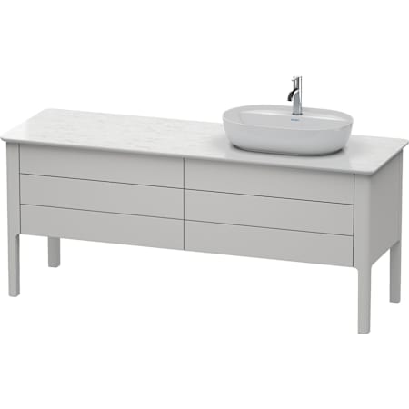 Duravit Luv 69" Double Wall Mounted Vanity Cabinet - Less Vanity Top Satin Matte Nordic White