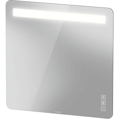 Duravit Luv 31-1/2" Square Flat Frameless Wall Mounted Bathroom Mirror with LED Lighting White