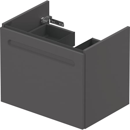 Duravit Duravit No.1 17" Single Wall Mounted Vanity Cabinet - Less Vanity Top Graphite Matte