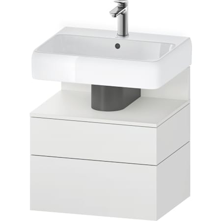 Duravit Qatego 24" Single Wall Mounted Vanity Cabinet - Less Vanity Top Matte White