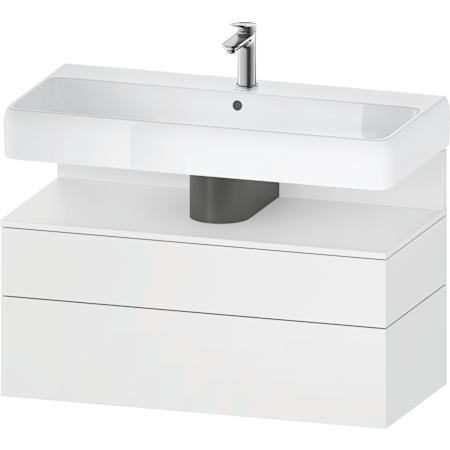 Duravit Qatego 39" Single Wall Mounted Vanity Cabinet - Less Vanity Top Matte White