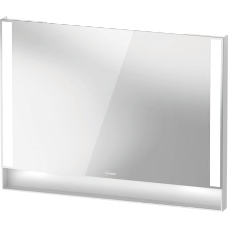 Duravit Qatego 29-1/2" x 39-3/8" Transitional Rectangular Frameless Bathroom Wall Mirror with LED Lighting White Matte