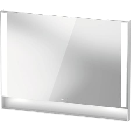 Duravit Qatego 2-1/2"W x 29-1/2"H Framed Wall Mounted Bathroom Mirror White Matte