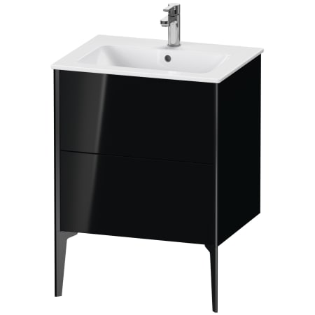 Duravit XViu 25" Single Wall Mounted Vanity Cabinet Only - Less Vanity Top Black