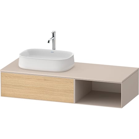 Duravit Zencha 52" Single Wall Mounted Vanity Cabinet - Less Vanity Top Natural Oak