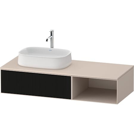 Duravit Zencha 52" Single Wall Mounted Vanity Cabinet - Less Vanity Top Black Line Structure