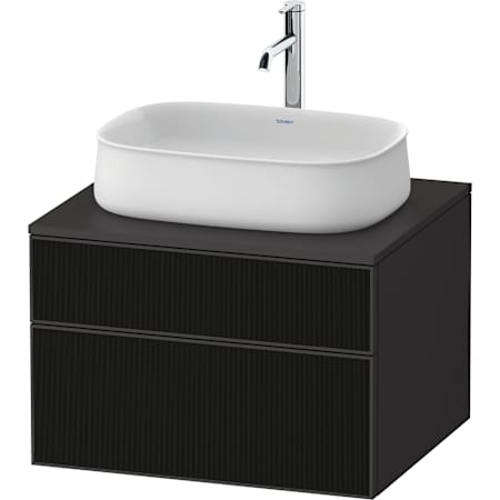 Duravit Zencha 26" Single Wall Mounted Vanity Cabinet - Less Vanity Top Black Line Structure