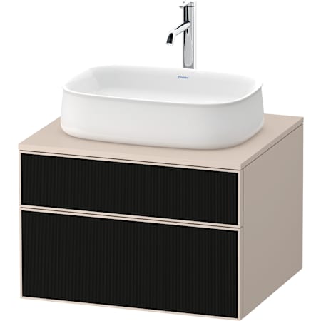 Duravit Zencha 26" Single Wall Mounted Vanity Cabinet - Less Vanity Top Black Line Structure