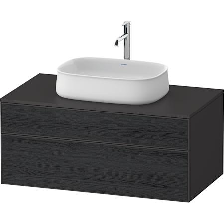 Duravit Zencha 22" Single Wall Mounted Vanity Cabinet - Less Vanity Top Black Oak