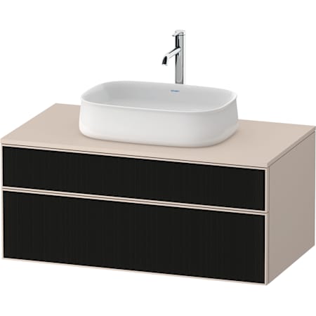 Duravit Zencha 40" Single Wall Mounted Vanity Cabinet - Less Vanity Top Black Line Structure