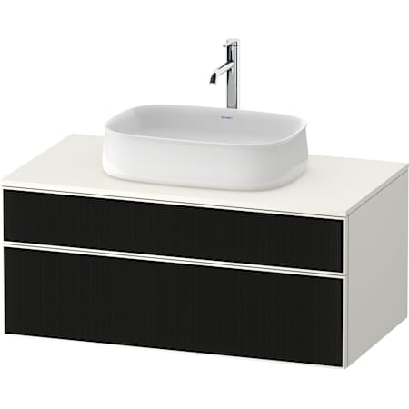 Duravit Zencha 40" Single Wall Mounted Vanity Cabinet - Less Vanity Top Black Line Structure