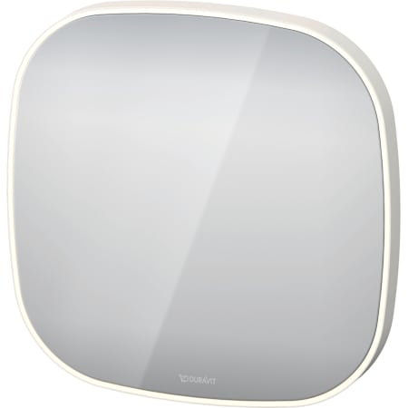 Duravit Zencha 21-5/8"W x 17-3/8"H Framed Wall Mounted Bathroom Mirror with LED Lighting White Matte