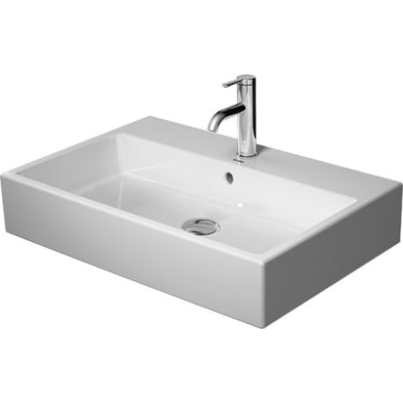 Duravit Vero Air 27-1/2" Rectangular Ceramic Wall Mounted Bathroom Sink with Overflow and No Faucet Holes White