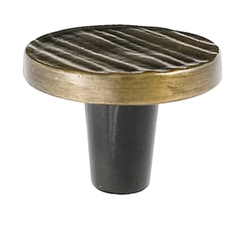 Du Verre Forged 3 - 1-1/2" Textured Round Designer Cabinet Knob / Drawer Knob Antique Brass