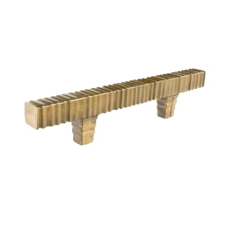 Du Verre Forged 3 - 3" Center to Center Textured Square Bar Luxury Industrial Designer Cabinet Handle / Drawer Pull Antique Brass