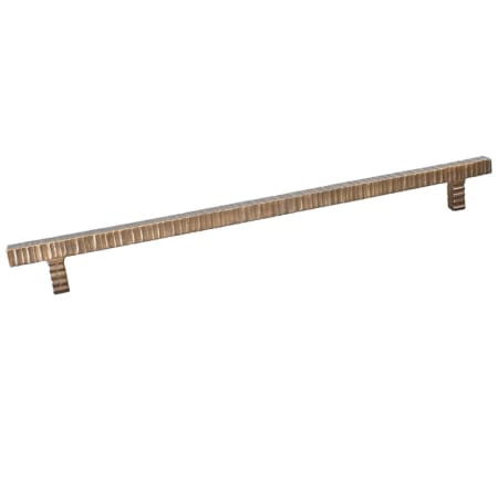 Du Verre Forged 3 - 14-1/2" Center to Center Luxury Designer Textured Square Bar Appliance Handle / Appliance Pull / Large Cabinet Handle Antique Brass