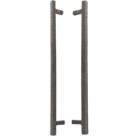 Du Verre Forged 3 Set of (2) - 14-1/2" Center to Center Square Bar Modern Industrial Back to Back Swinging Sliding Door Pulls - Handles Oil Rubbed Bronze