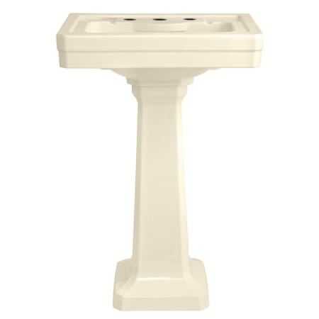 DXV Fitzgerald 24" Rectangular Fireclay Pedestal Bathroom Sink with Overflow and Single Hole Biscuit