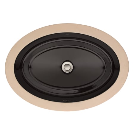 DXV Pop 21" Oval Vitreous China Undermount Bathroom Sink with Overflow Black
