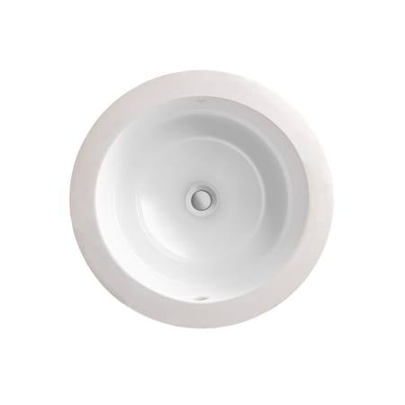 DXV Pop 15" Circular Vitreous China Undermount Bathroom Sink with Overflow Canvas White