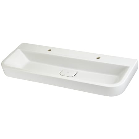 DXV Equility 46-3/4" Rectangular Fireclay Wall Mounted Bathroom Sink with Overflow and 2 Faucet Holes Canvas White