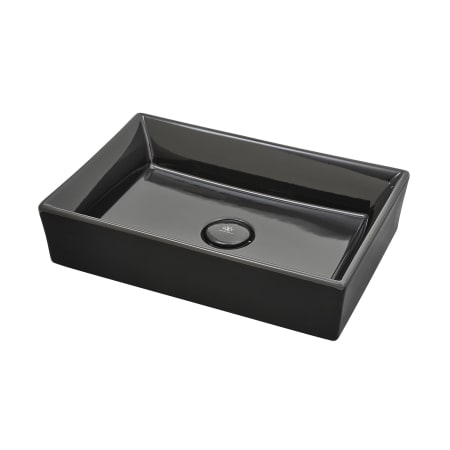 DXV Pop 22" Rectangular Fireclay Vessel Bathroom Sink Black