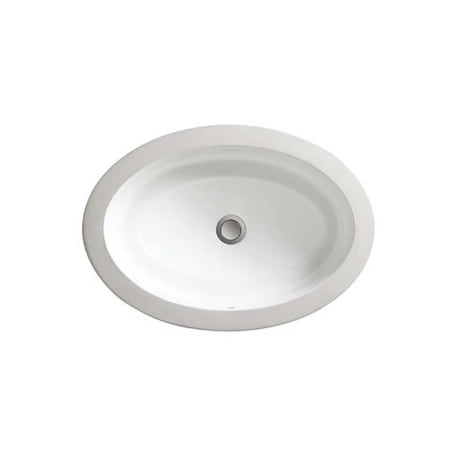 DXV Pop 18" Oval Vitreous China Undermount Bathroom Sink with Overflow Canvas White