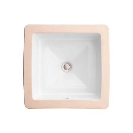 DXV Pop 17" Square Vitreous China Undermount Bathroom Sink with Overflow Canvas White