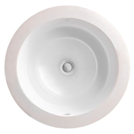 DXV Pop 17" Circular Vitreous China Undermount Bathroom Sink with Overflow Canvas White