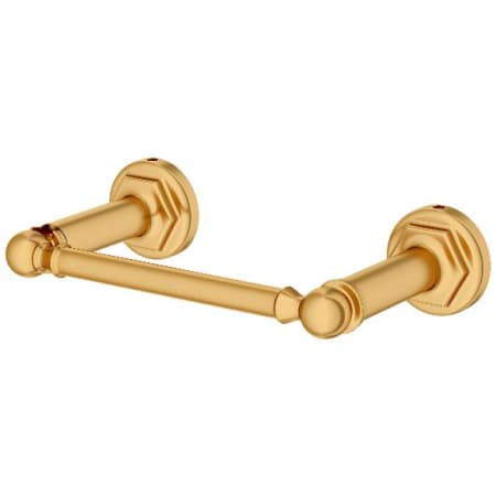 DXV Oak Hill Wall Mounted Spring Bar Toilet Paper Holder Satin Brass