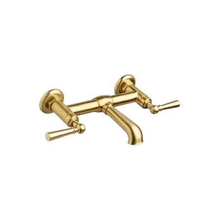 DXV Oak Hill 1.2 GPM Wall Mounted Bridge Bathroom Faucet Satin Brass