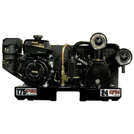 Eagle 14 HP 175 Max PSI Two-Stage Truck Mount Gas Reciprocating Air Compressor N/A