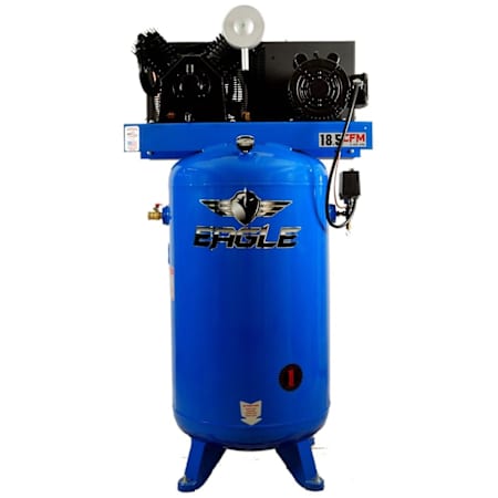 Eagle 5 HP 80 Gal 200 Max PSI Two-Stage Stationary Electric (208, 230 Volt 1 Phase) Reciprocating Air Compressor N/A