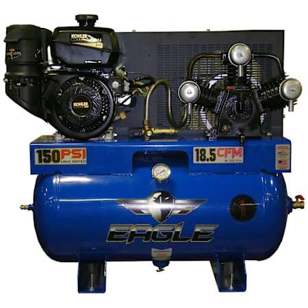 Eagle 9 HP 30 Gal 150 Max PSI Two-Stage Truck Mount Gas Reciprocating Air Compressor N/A