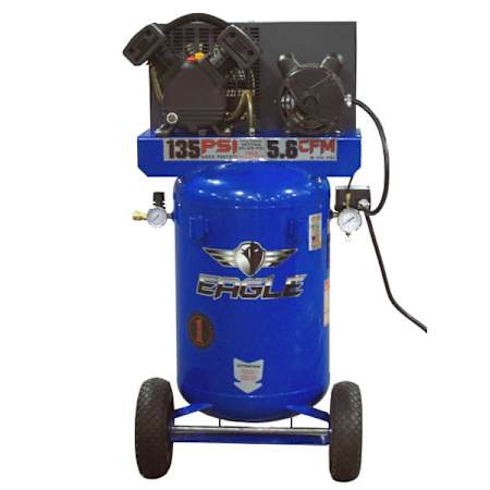 Eagle 3 HP 24 Gal 135 Max PSI Single-Stage Portable Electric (120, 240 Volt 1 Phase) Reciprocating Air Compressor N/A