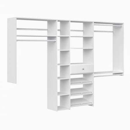 Easy Track 108 Inch Wide Ultimate Closet Organizer System White