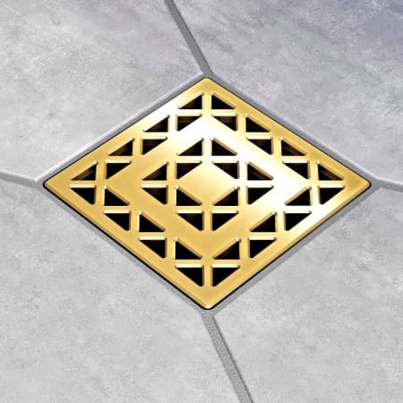 Ebbe America LATTICE - Brushed Gold - Unique Drain Cover Brushed Gold