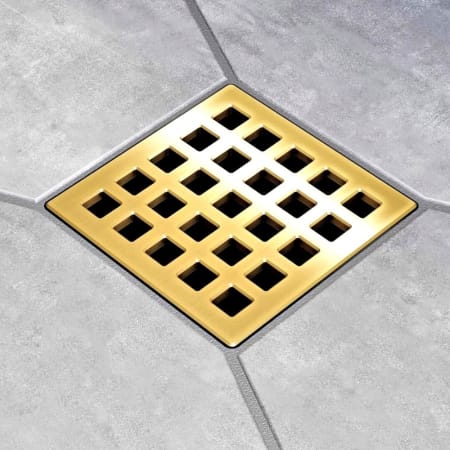 Ebbe America QUADRA - Brushed Gold - Unique Drain Cover Brushed Gold